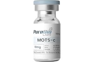 Pure Bio Labs MOTS-c Research Peptide - 10mg, High-Purity Research Grade Lyophilized Powder, 99% Purity
