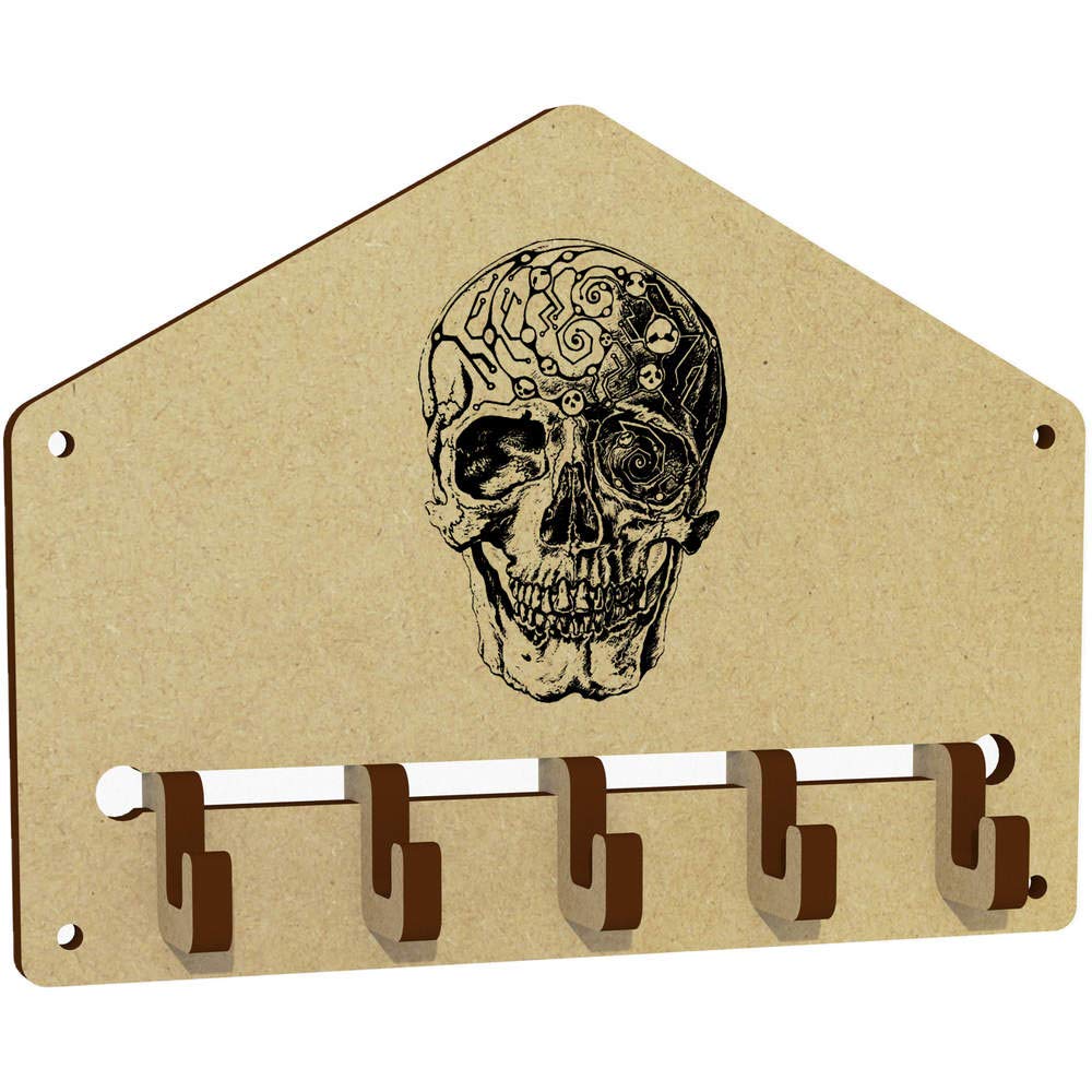 Azeeda 'Detailed Skull' Wall Mounted Key Hooks / Holder (WH00020307)