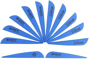 TIGER ARCHERY 3Inch Arrow Fletching Vanes Plastic Feather for DIY Archery Hunting Targeting Arrows(50 PK)