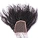 Nicewig 100% Raw Remy Virgin Mongolian 4b 4c Afro Kinky Curly Human Hair Lace Closure with baby hair 4