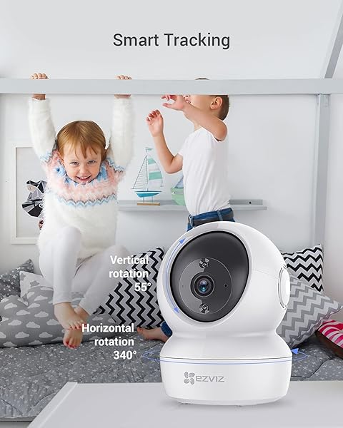 EZVIZ Cmara de Vigilancia WiFi Interior 1080P Cmara IP Domo 360 PTZ Visin Nocturna Deteccin de Movimiento Audio Bidireccional Compatible con Alexa y Google AndriodiOS C6N