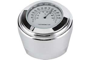 Motorcycle Temp GaugeHandlebar DialMotorcycle Temp Gauge, 1in 7/8in Handlebar Mount Thermometer & 20℃ & 50℃ Measuring Dial We
