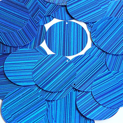 Sequin 30mm Round Royal Blue City Lights Reflective Couture loose Paillettes. Made in USA.