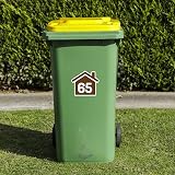 Papa Prints Pack of 4 Wheelie Bin Numbers 140 x 125 mm Waterproof view 7