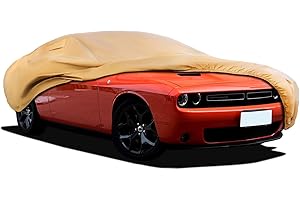 JURMON Heavy Duty Outdoor Car Cover Custom Fit for Dodge Challenger, Windproof All Weather Waterproof Sun Rain UV Dust Snow Protection Outdoor Car Covers