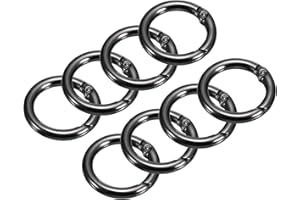 uxcell Round Spring O Rings, Trigger Buckle Snap Clips for Bags, Purses, Keyrings, DIY