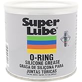 Super Lube Silicone O-Ring Grease Non-Curing Compound (Translucent White, 14.1oz/400g Canister) | NSF Certified Food Grade & 