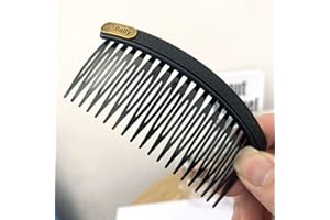 Invisible Extra Hair Holder Hair Clip Cute Fixed Combs U Shape Hair Styling Comb Sweet Leather Inserted Comb (black)