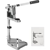 DASBET Universal Drill Press Stand for Hand Drill Workstation | Adjustable Electric Bench Clamp Support Tool with Aluminum Base Portable Drill Press Table for Workbench Repair