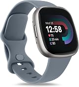AK Straps for Fitbit Sense 2 Versa 4 Versa 3 Silicone Sport Band Pack D S view 5