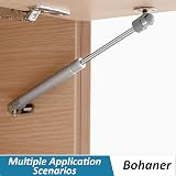 Bohaner 100N Gas Struts Cabinet Hinges Lift Up 90° Slow Close 2 Pack view 7