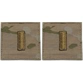 Army 2LT Second Lieutenant Rank OCP Patch With Hook Fastener - Pair