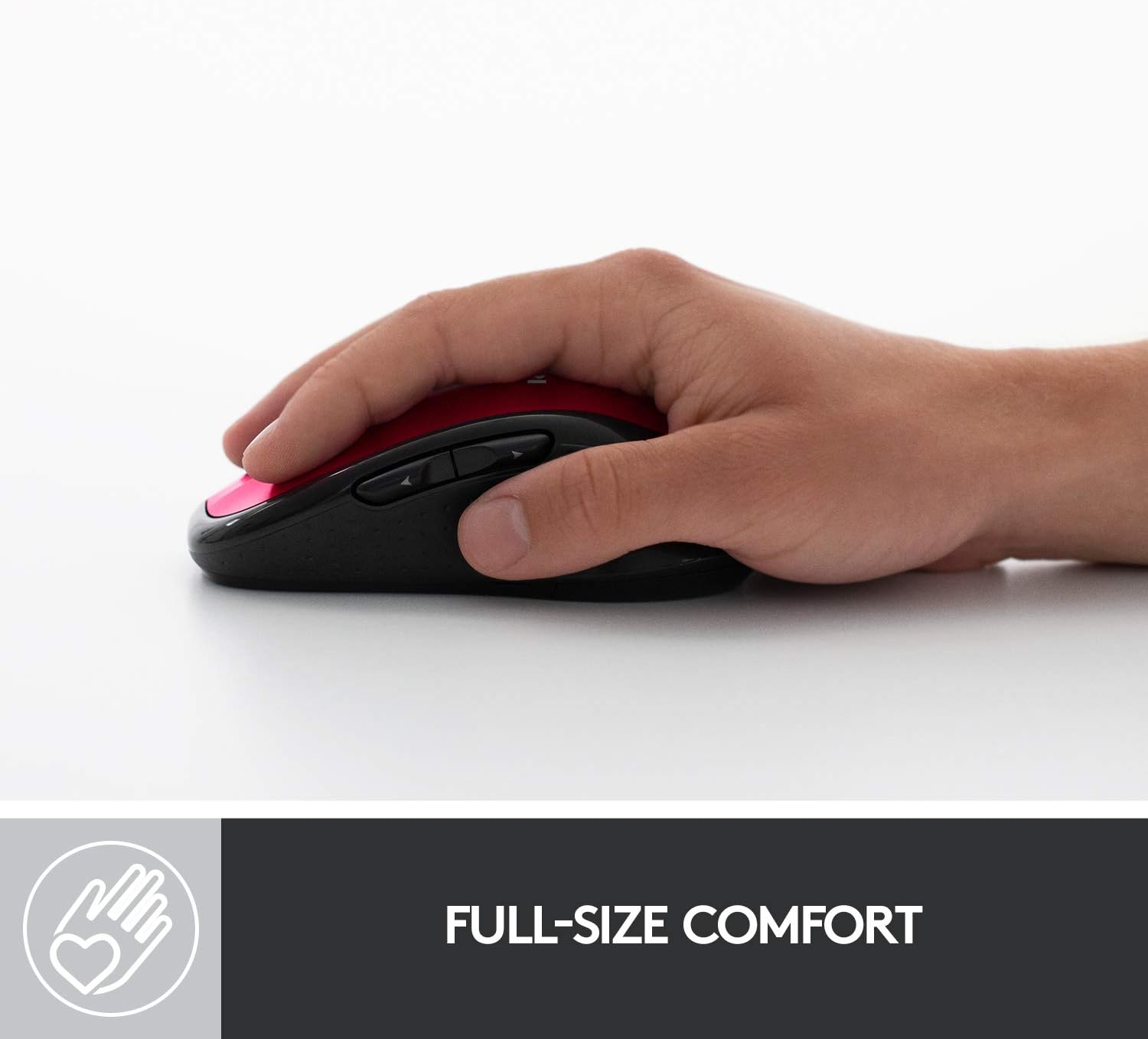 Logitech M510 Wireless Computer Mouse – Comfortable Shape with USB Unifying Receiver, with Back/Forward Buttons and Side-to-Side Scrolling - Red: Computers & Accessories