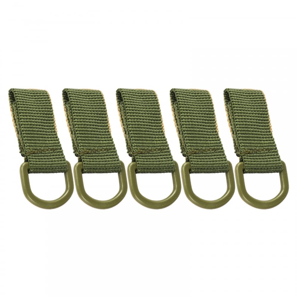 DONGKER 5PCS Tactical Molle D Hanging Buckle,Nylon Webbing D-Buckle for Molle Bags Webbing Attachment Strap