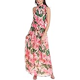 Anne Klein Womens Halter Neck Bow Maxi
