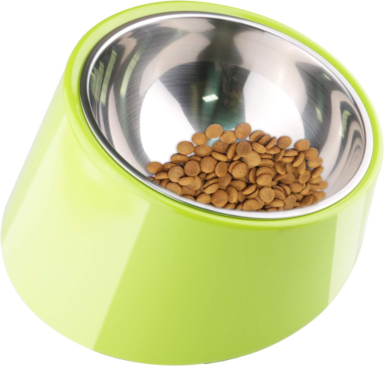 SUPER DESIGN Slanted Bowl Mess Free for Dogs and Cats, 15 Degree Tilted