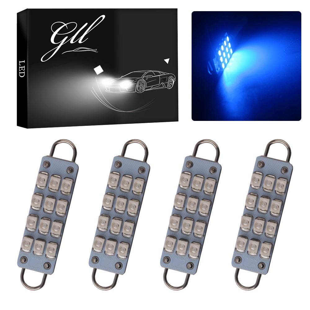 Photo 1 of GrandviewTM 4 X 44mm(1.73") 12-SMD 1210 3528 Chip Rigid Loop Festoon LED Bulbs for Car Interior Light Dome Map Light Door Courtesy Lights 211-2 212-2 561 562 567 (Blue)