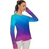 Blingfit Women's Workout Tops Long Sleeve Running Hiking Athletic Gym Shirts Lightweight UPF50+ UV Rash Guard Sun Protection