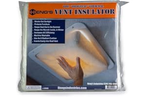 HENG’S INDUSTRIES HENG'S Industries Universal Vent Pillow | RVs, Campers, Trailers | 3" of Insulation | Square Shaped | Keeps Light & Heat Out | 12009