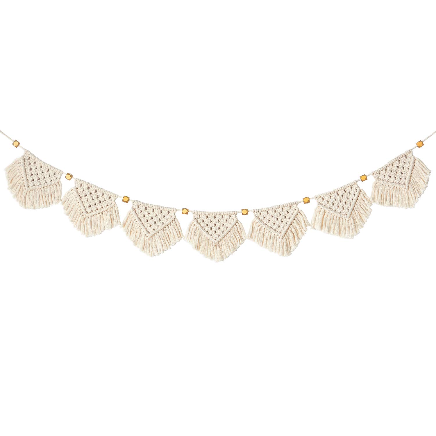 Mkono Macrame Woven Wall Hanging Fringe Garland Banner