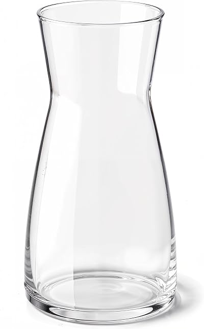 Ledoir Glass Vase 20cm Clear Modern Tall Flower Jug Pampas Decor 1L