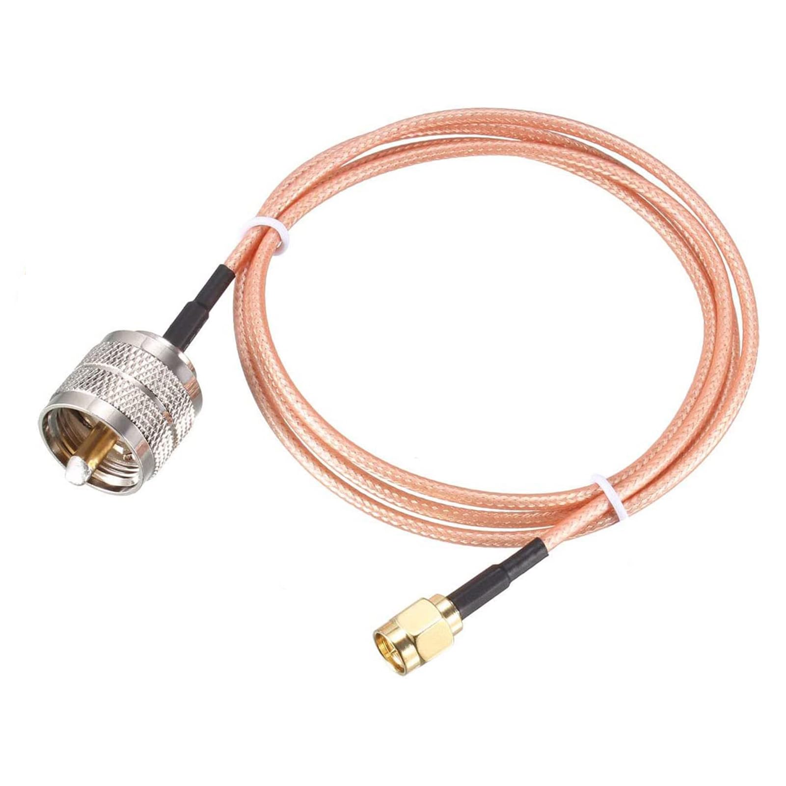 MACHSWON RG316 Coaxial Cable with UHF PL-259 Male to SMA Male Connectors Low Loss Coax Cable 50 Ohm 3 Ft For CCTV,DVR,Camera,Video Signals