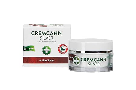 CREMCANN SILVER Natürliche Hanfcreme mit kolloidalem Silber für die lokale Anwendung auf der Haut nach Fieberbläschen und bei