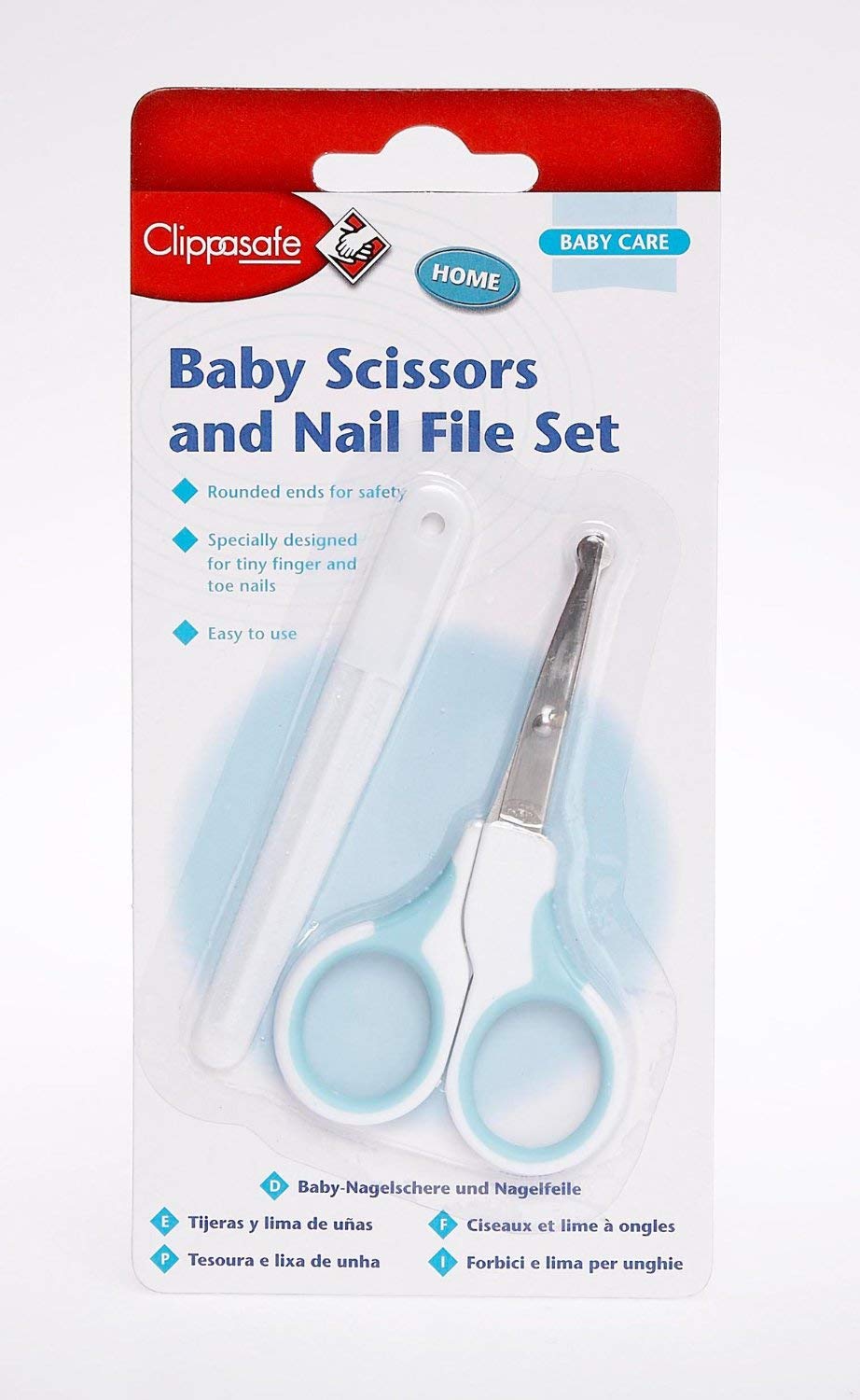 CLIPPASAFE Baby Nail Scissors & File Set