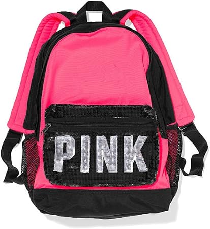 victoria's secret pink sequin bookbag