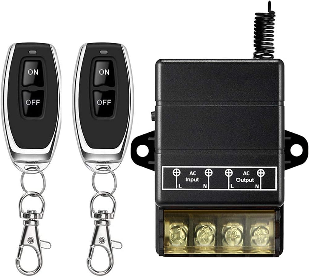 Donjon Wireless Remote Switch 220V 30A RF Relay Long Range 328ft