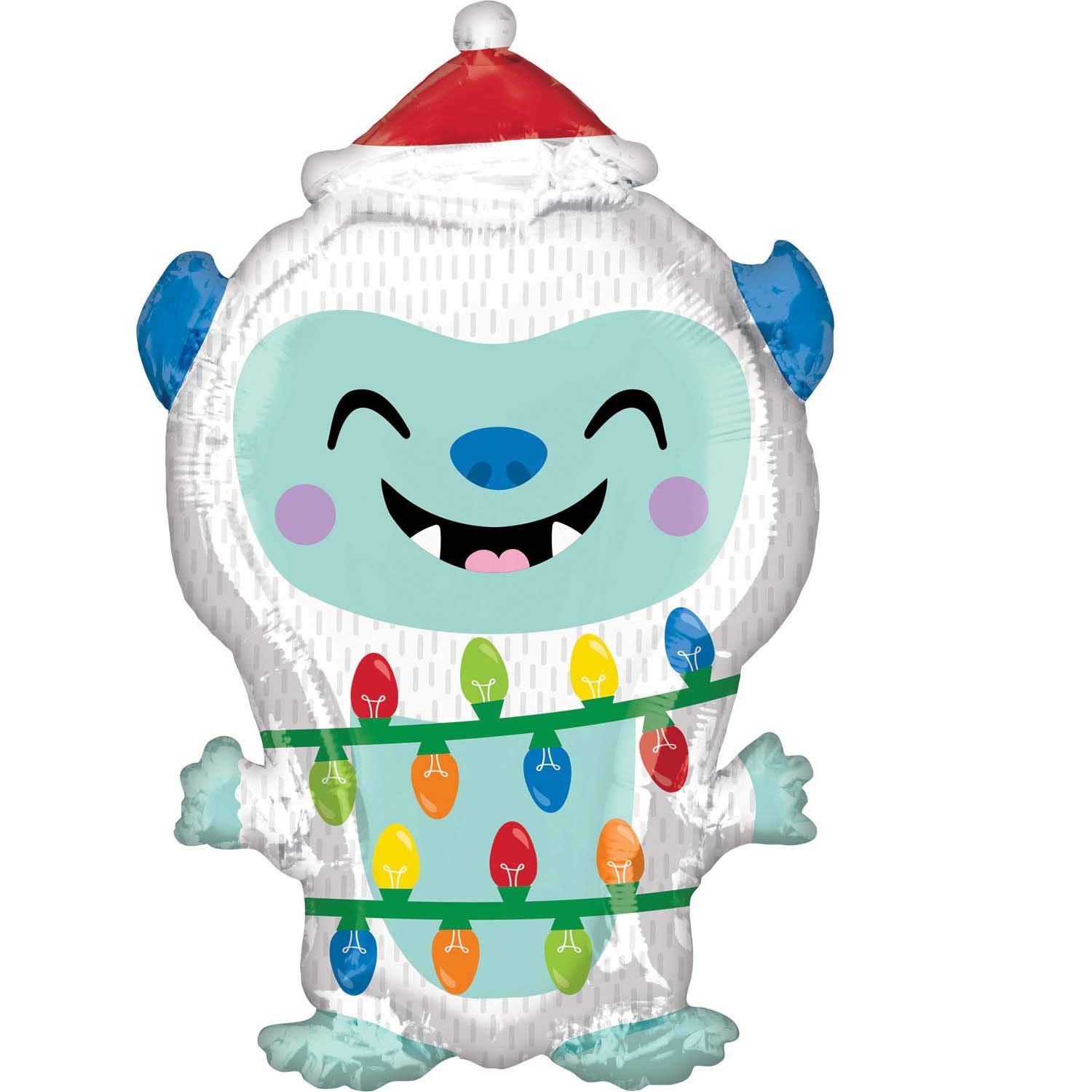 Amscan Yeti with Christmas Hat and Lantern