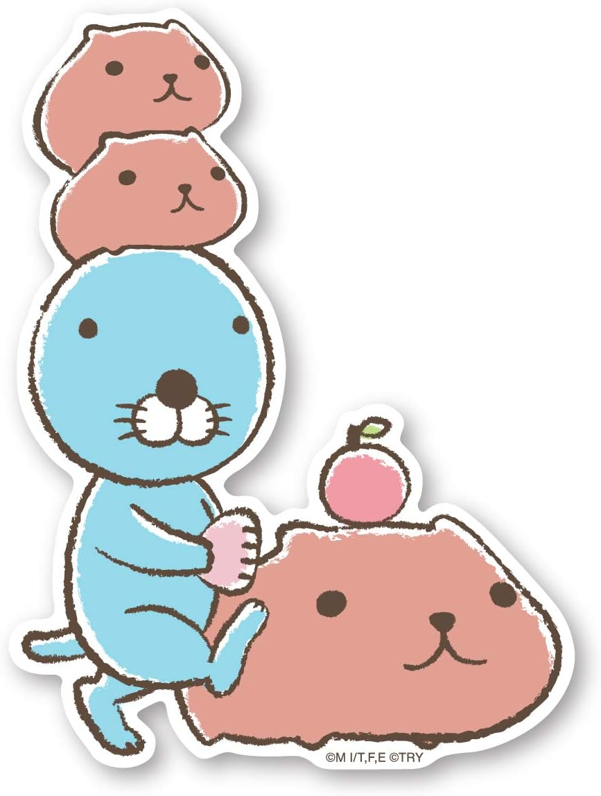 Amazon Co Jp ぼのぼの カピバラさん お散歩 キャラクターステッカー Bonobono アニメ コラボ イラスト 可愛い Lcs1284 Gs 公式グッズ ホビー 通販