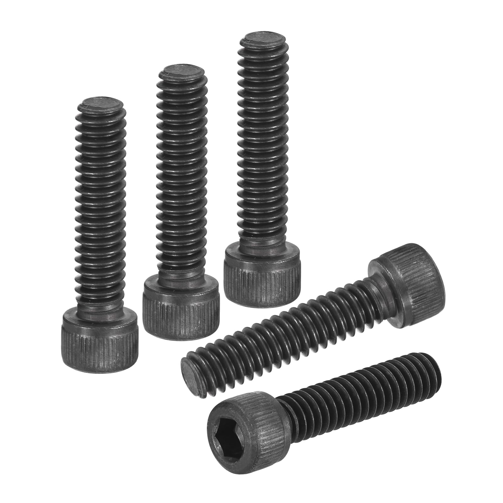 DTGN 1/4"-20x1" Socket Head Cap Screws Bolts - 50Pack - Good for Road Bicycle, Mountain Bike, Auto, Motorcycle - Carbon Steel Hex Head Metric Screws, Black