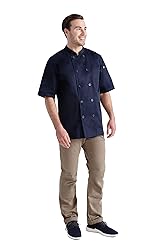 Chef Works Unisex Volnay Chef Coat, Navy, Large