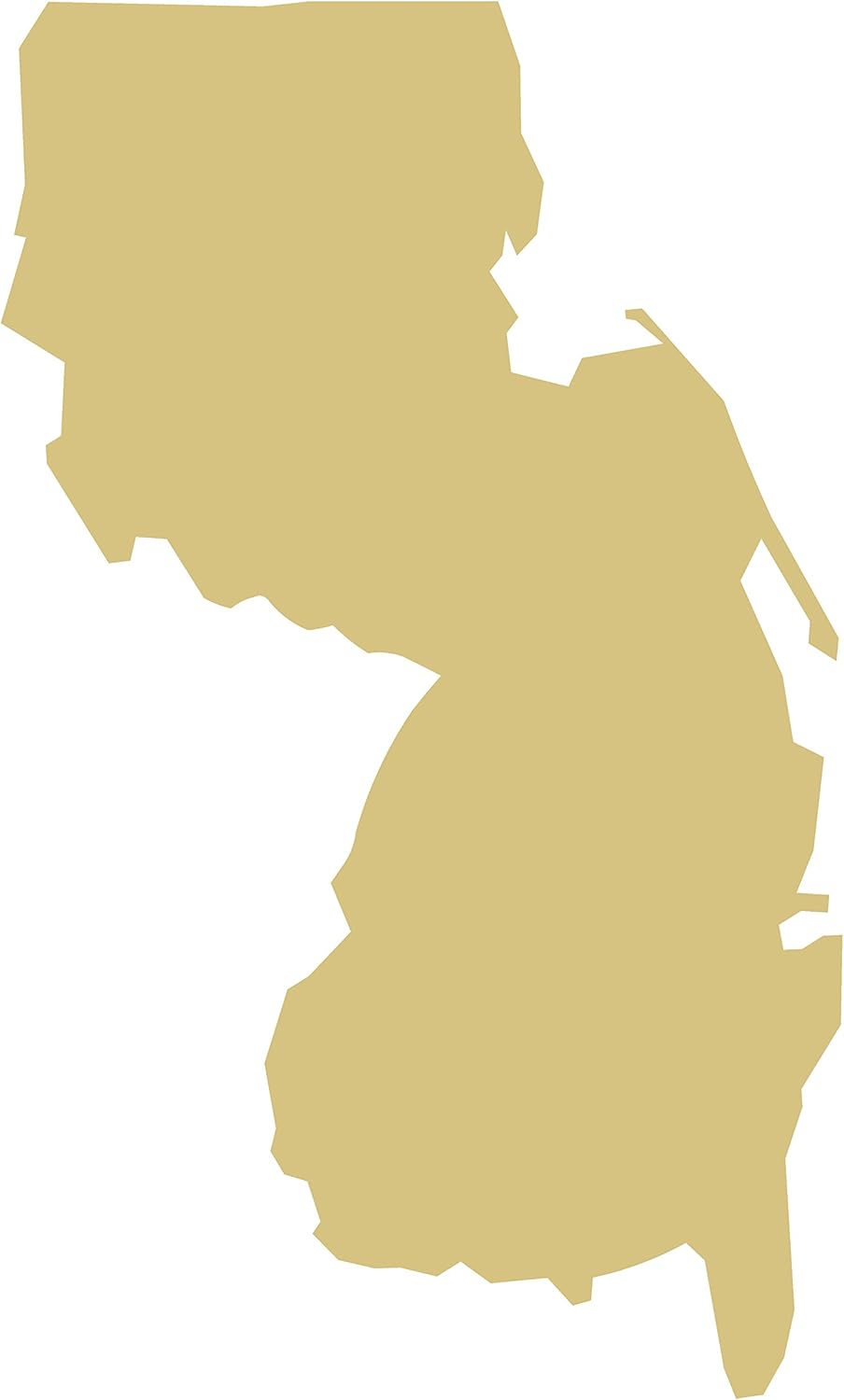 New Jersey Cutout Unfinished Wood State Home Decor Door Hanger MDF Shape Canvas Style 1