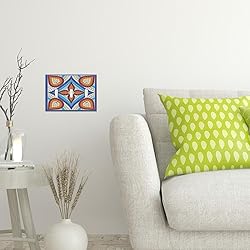 Moslion Blue Ceramic Flower Petal Triple Gang