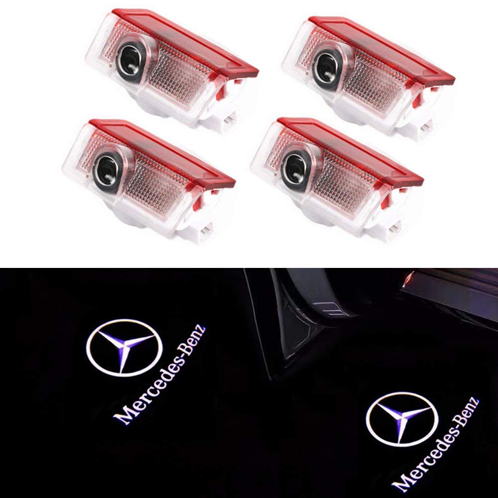 4 pieces Benz E XIUJINGHONG 4 piezas Coche Logo Sombra luz de