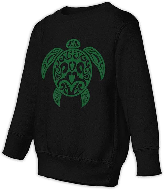 Children' Hawaiian Sea Turtle Round Neck Sweatshirt Long Sleeve Hoodie