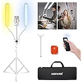 NEEWER Esthetician Light with Phone Holder & Travel Bag Kit, Support 2.4G/PC/MAC Control & Separate Control of 2 LED Light He