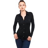AmélieBoutik Women's Hooded Tunic Top - Ribbed Sides, Curve Hem, Pocket, Casual Long Top (Sizes XS-XL) - View #7