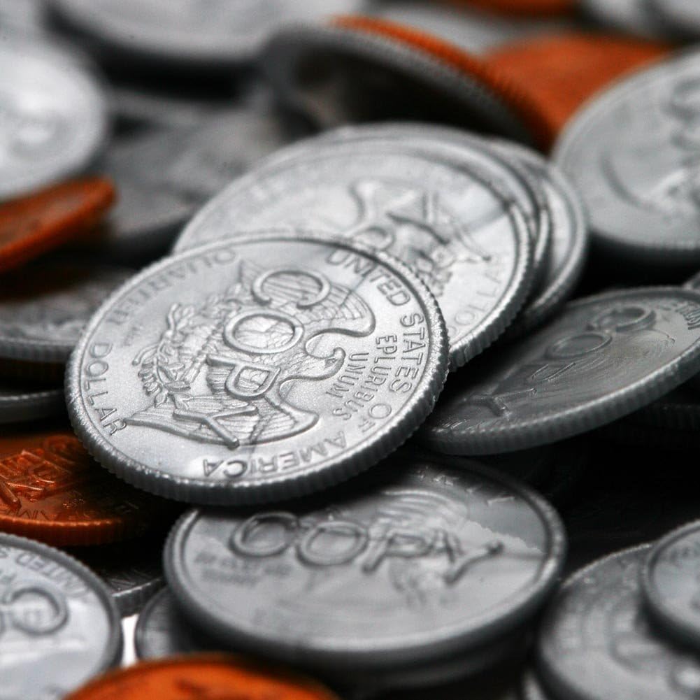 plastic play coins