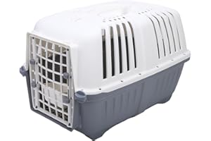 Travel Dog Kennel, Comfortable Breathable Airline Approved Plastic Wire Door Travel Dog Crate 18.5 X 12.2 X 12.6 Inch Portabl