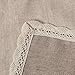 ColorBird Solid Cotton Linen Tablecloth Water Resistant Macrame Lace Table Cover for Kitchen Dinning Tabletop Decoration (Rectangle/Oblong, 55