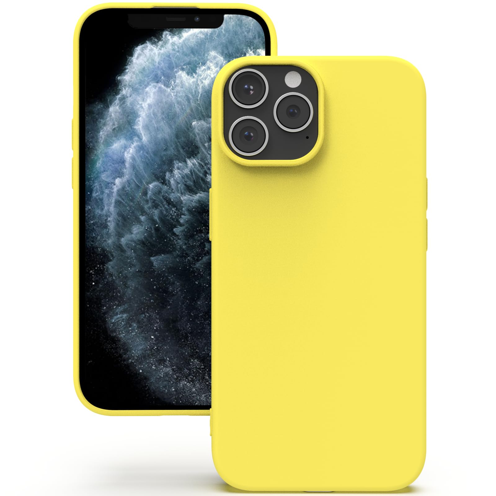 YATWIN Silicone Case for iPhone 11 Pro, Soft-Touch, Shockproof, DustProof, Antiskid Full Body Armour Phone Cover for Apple iPhone 11 Pro - Yellow — image 1