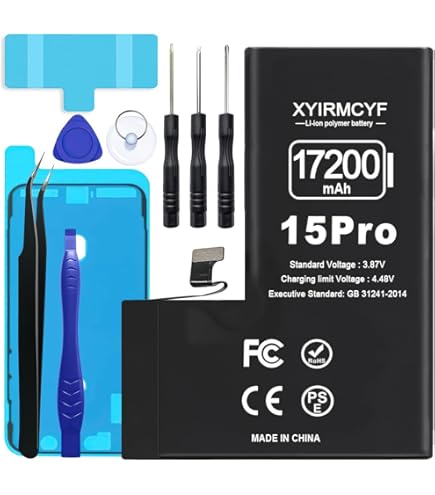 Amazon.com: XYIRMCYF 17500mAh Super Capacity Battery Compatible