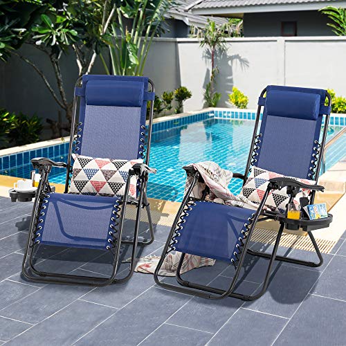 Shintenchi Patio Zero Gravity Recliner Lounge Chair, Outdoor Folding