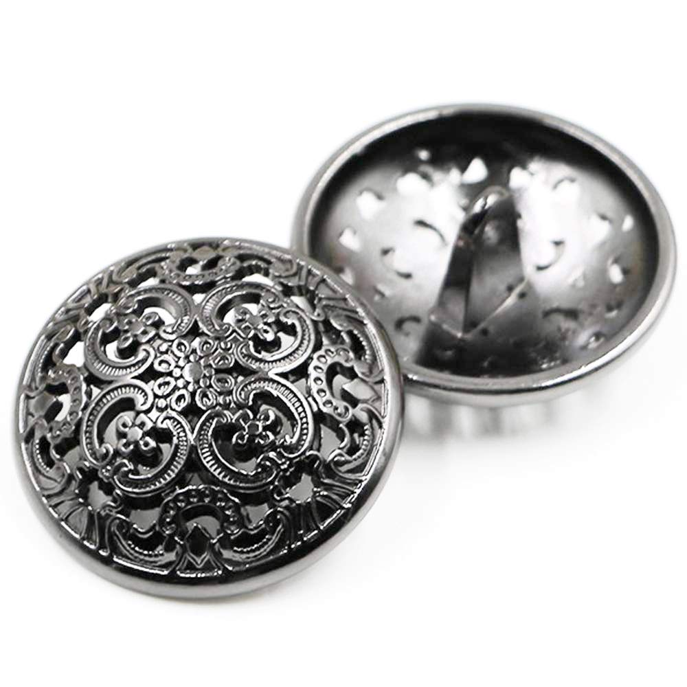 Retro Hollow Metal Coat Buttons Suit Coat Buckles,Pack of 10