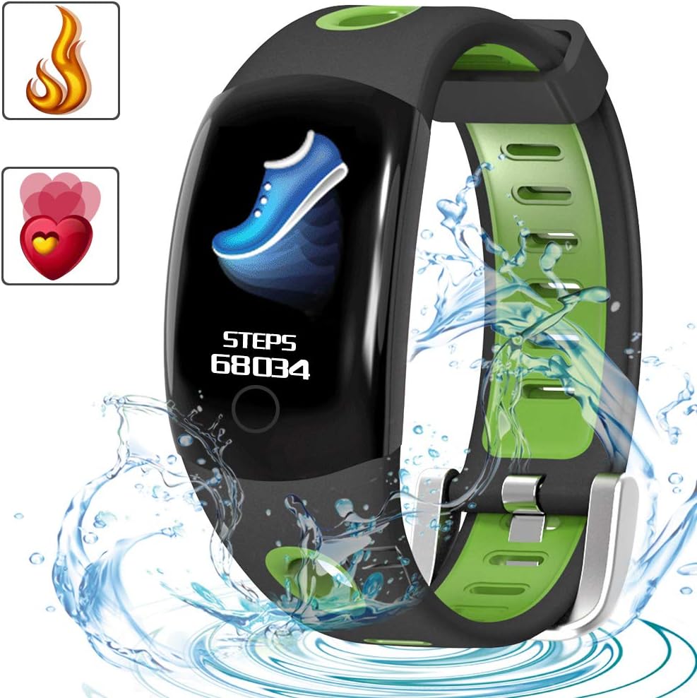 LUXSURE Fitness Tracker Activity Monitors Watch Bracelet Heart Rate Sleep Health Tracker Step Counter Notification Alerts Smart Wristband for iPhone/Android Smartphones