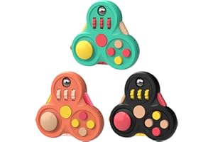 Yrissmiss Fidget Toys Adults,3Pcs Fidget Pad Fidgets,Autism Figette Cubes,Cool Fidget Clicker Controller Desk Toys,Anxiety Relief Stress ADHD Toys,Sensory Fidget Cubes Gifts for Kids Teens Boys(C)