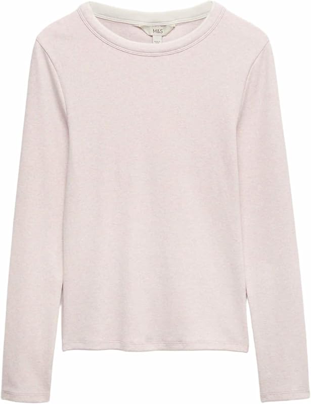 Top de algodão cor-de-rosa de duas camadas UK 10 (EU 38)